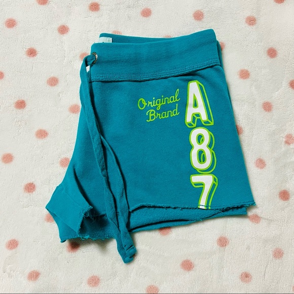 💎3/30💎 Aeropostale Lounge Blue-Green Shorts - Picture 2 of 4
